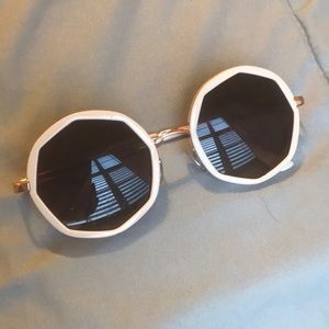 Creme Circular Sunglasses